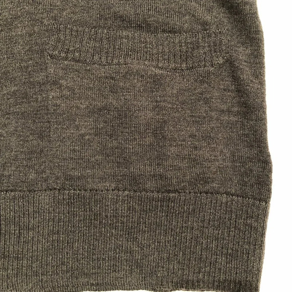 en THREAD Tollegno 1900 Merino Wool Cardigan Sweater in Charcoal Grey Size S - Picture 5 of 12